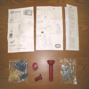 Hardware Pack: Hub Cover (G). Hub Pin (F). Steering Wheel Insert (E). Screw 2.5 in. (K). Screw 3.25 in.  (Y). Bolt Cover Blue (X) and Instructions
