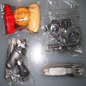 Hardware Pack: Faucet Assembly (P.L). Clicker Knob (E). Clicker Button (M). Utensil Hanger (G). Grill Handle (Q). Hamburger Patty. Hamburger Bun Top and Bottom. Hot Dog. Hot Dog Bun. Spatula. Tongs. Ketchup Bottle